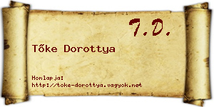 Tőke Dorottya névjegykártya